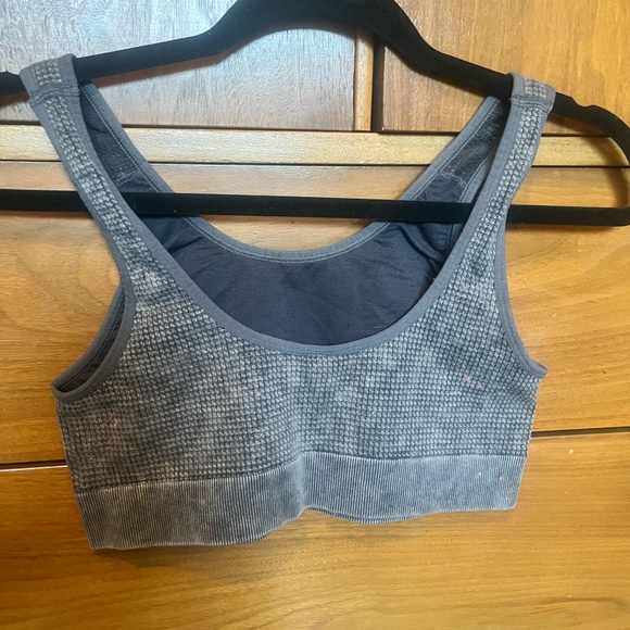 PINK Victoria’s Secret taupe dark gray textured stretchy bralette sports bra • M - Picture 8 of 10